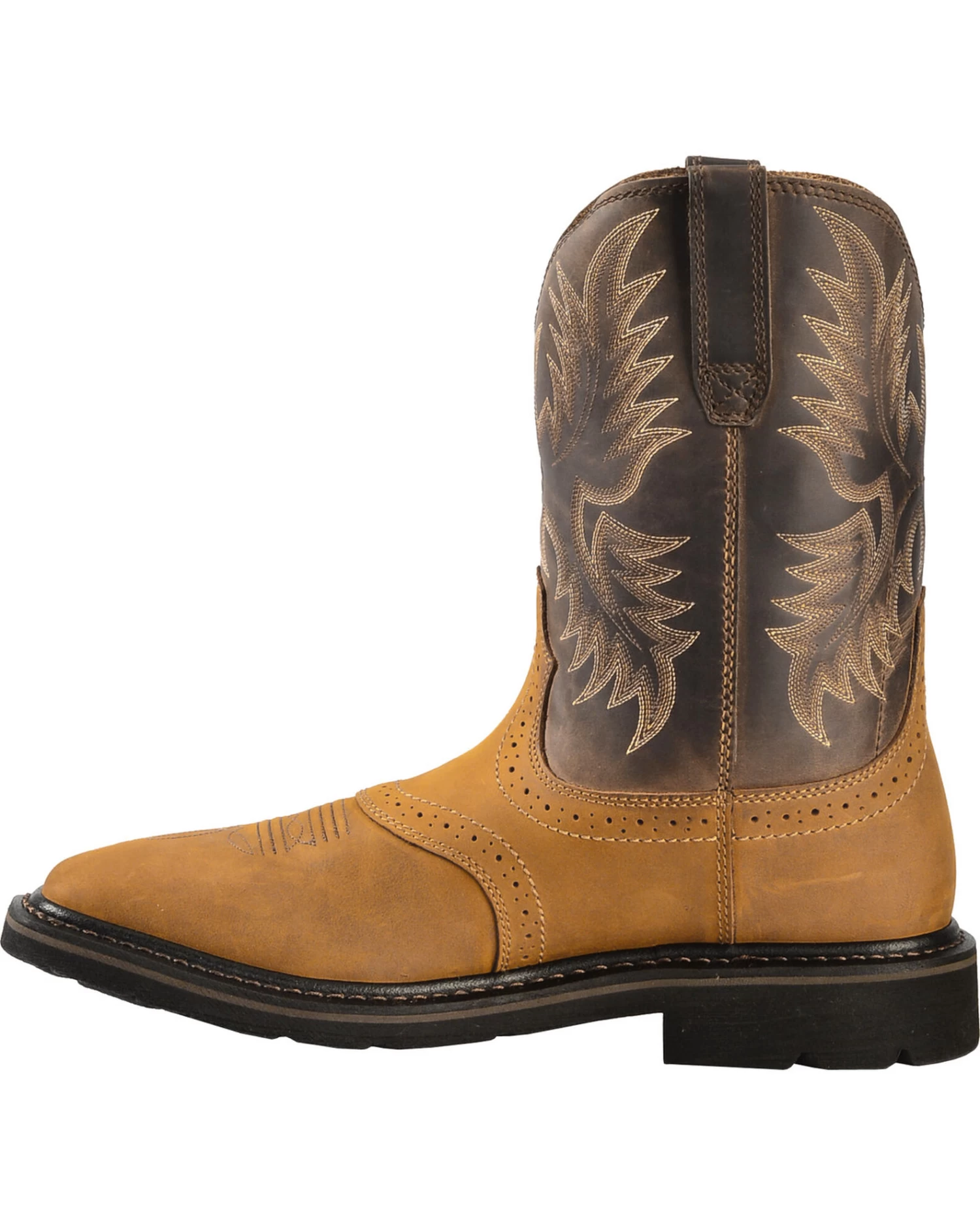 Ariat Men's 10" Sierra Pull On Western Work Boots - Square Toe 3 Ariat Men's 10" Sierra Pull On Western Work Boots - Square Toe - Image 3