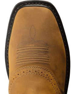 Ariat Men's 10" Sierra Pull On Western Work Boots - Square Toe 12 Ariat Men's 10" Sierra Pull On Western Work Boots - Square Toe -Ariat Store 030390 BR TP