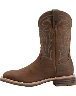 Ariat Hybrid Rancher Waterproof Pull On Work Boots - Square Toe -Ariat Store 030692 41 D1