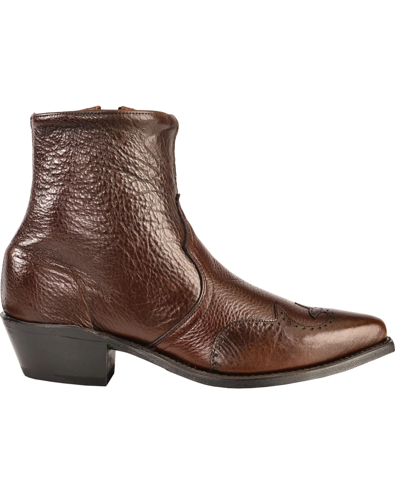 Abilene Men's 7" Wingtip Zip Boots 2 Abilene Men's 7" Wingtip Zip Boots - Image 2