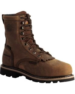 Justin Men's Pulley Waterproof MetGuard 8" Lace-Up Work Boots - Composite Toe