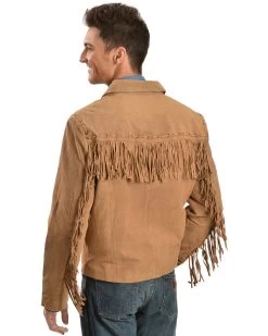 Scully Men's Boar Suede Fringe Jacket -Ariat Store 082801 N4 P2