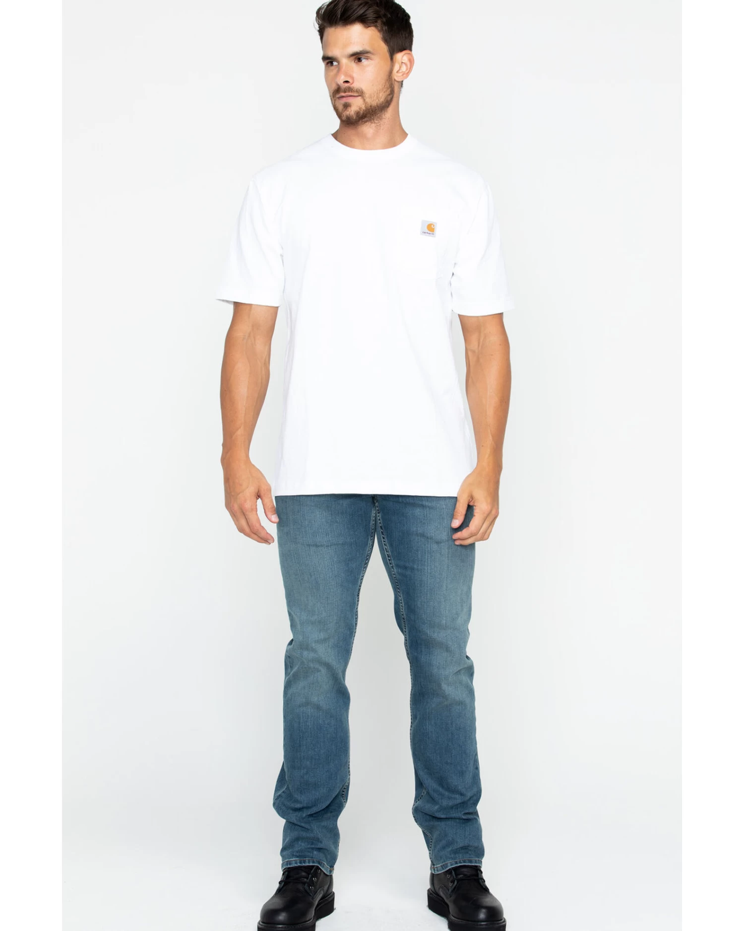 Carhartt Men's Loose Fit Heavyweight Logo Pocket Work T-Shirt 6 Carhartt Men's Loose Fit Heavyweight Logo Pocket Work T-Shirt - Image 6