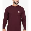 Carhartt Men's Loose Fit Heavyweight Long Sleeve Logo Pocket Work T-Shirt