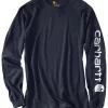 Carhartt Men's Loose Fit Heavyweight Long Sleeve Logo Graphic Work T-Shirt