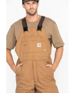 Carhartt Men's FR Duck Quilt-Lined Bib Overalls