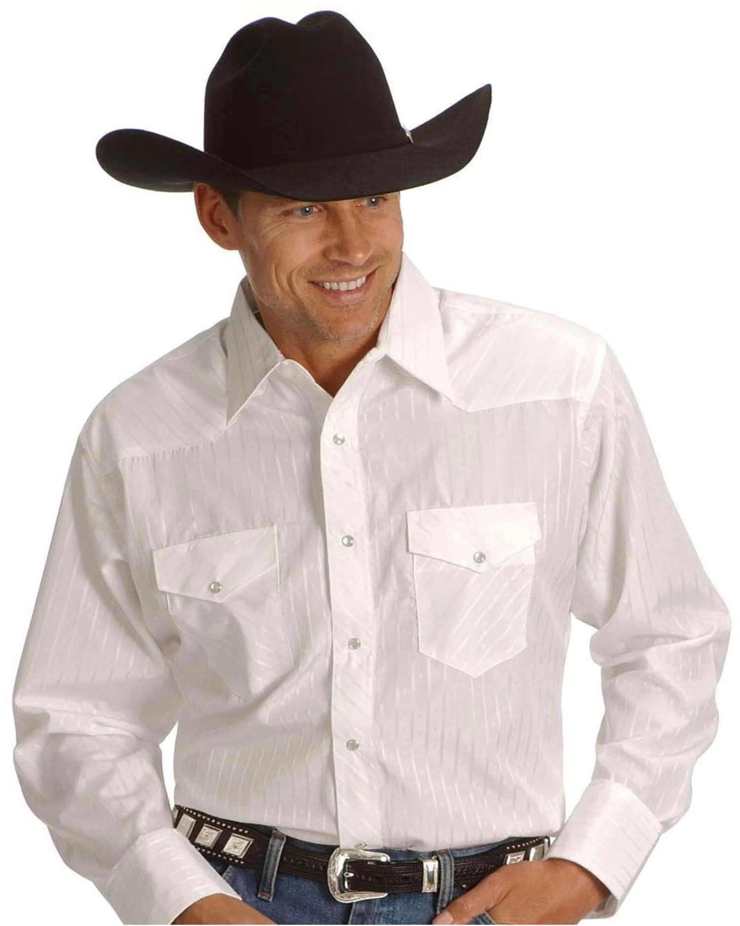 Wrangler Silver Edition Men's Long Sleeve Western Shirt 1 Wrangler Silver Edition Men's Long Sleeve Western Shirt