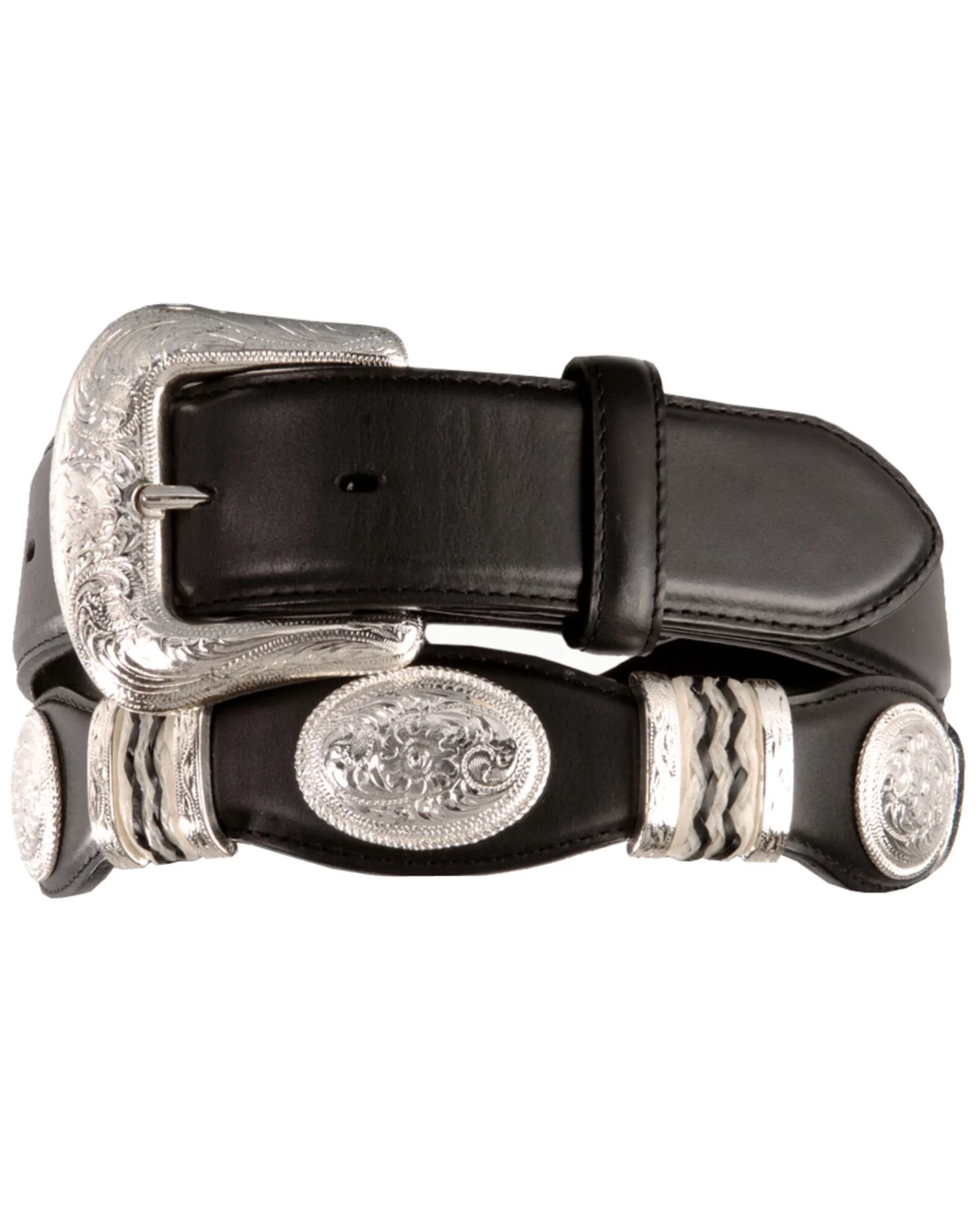Tony Lama Scalloped Leather Belt 1 Tony Lama Scalloped Leather Belt