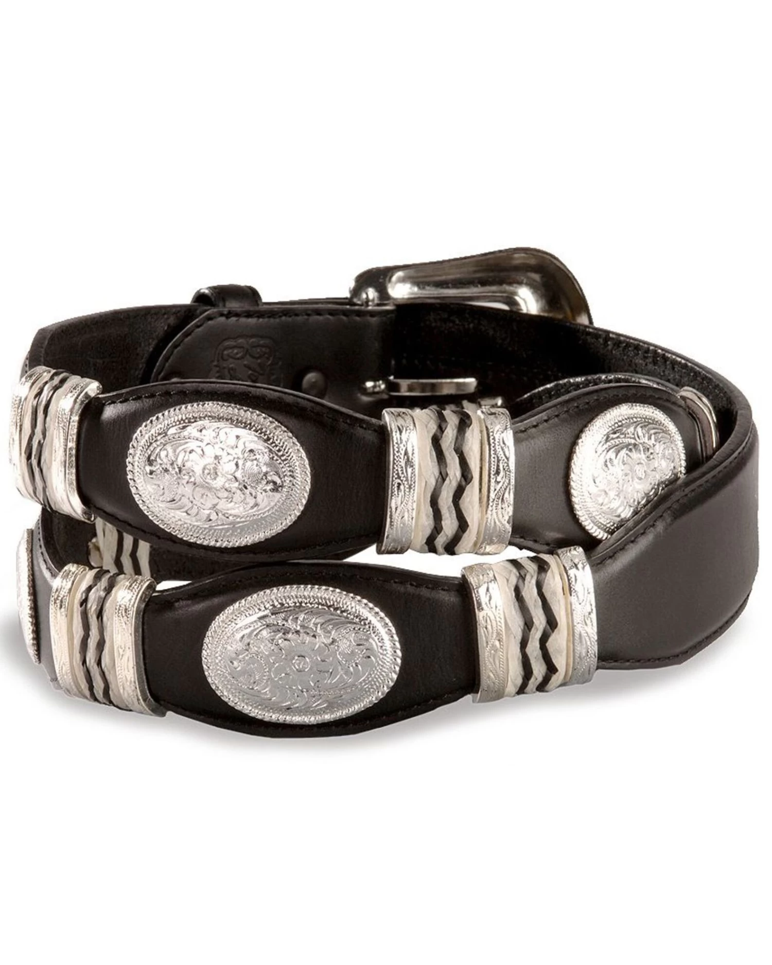 Tony Lama Scalloped Leather Belt 2 Tony Lama Scalloped Leather Belt - Image 2