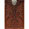 Ariat Men's Rodeo Bi-Fold Tooled Leather Wallet