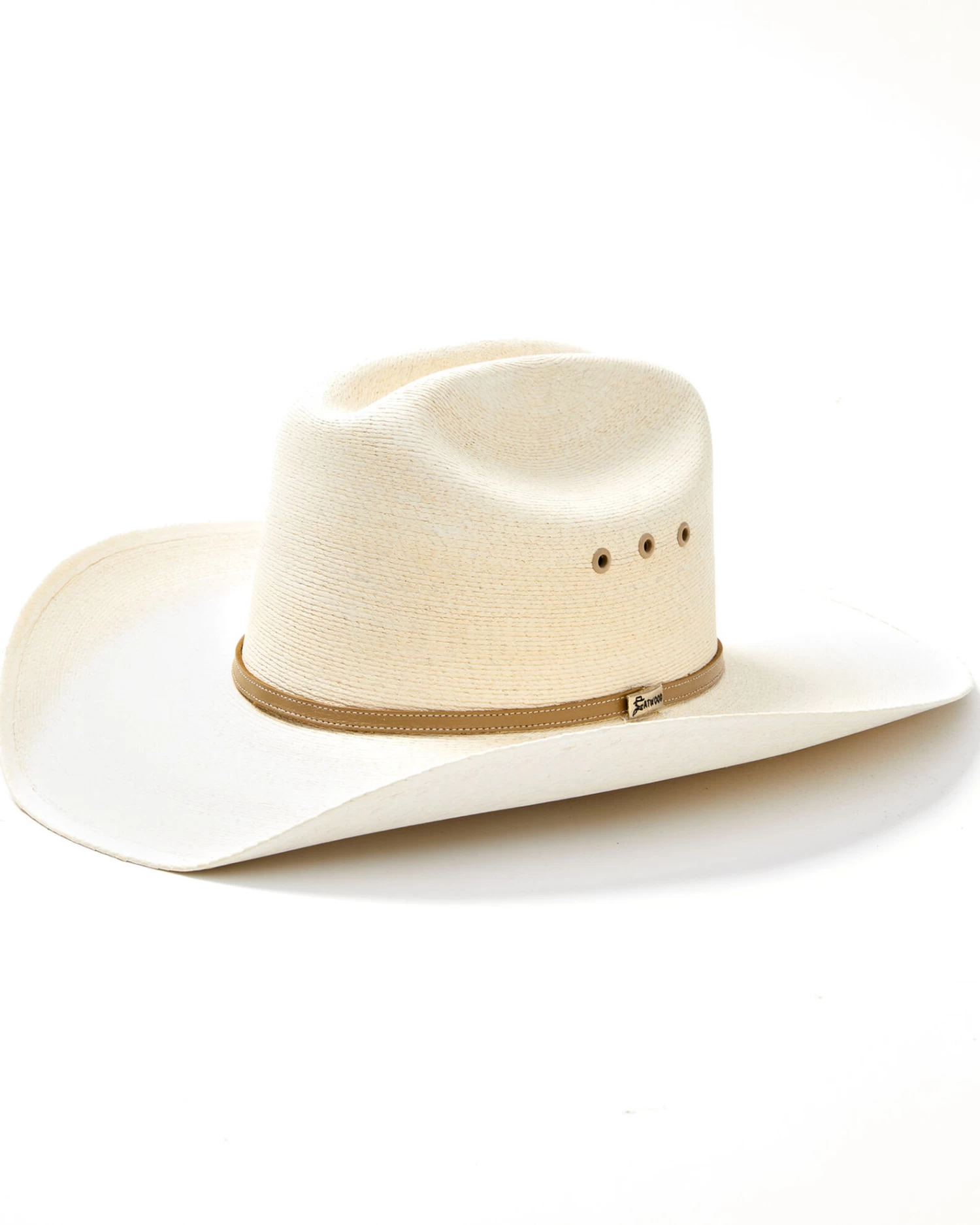 Atwood Hat Co Men's 7X Natural Marfa Western Palm Straw Hat 1 Atwood Hat Co Men's 7X Natural Marfa Western Palm Straw Hat
