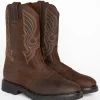 Cody James Men's Western Pull On Work Boots - Round Toe