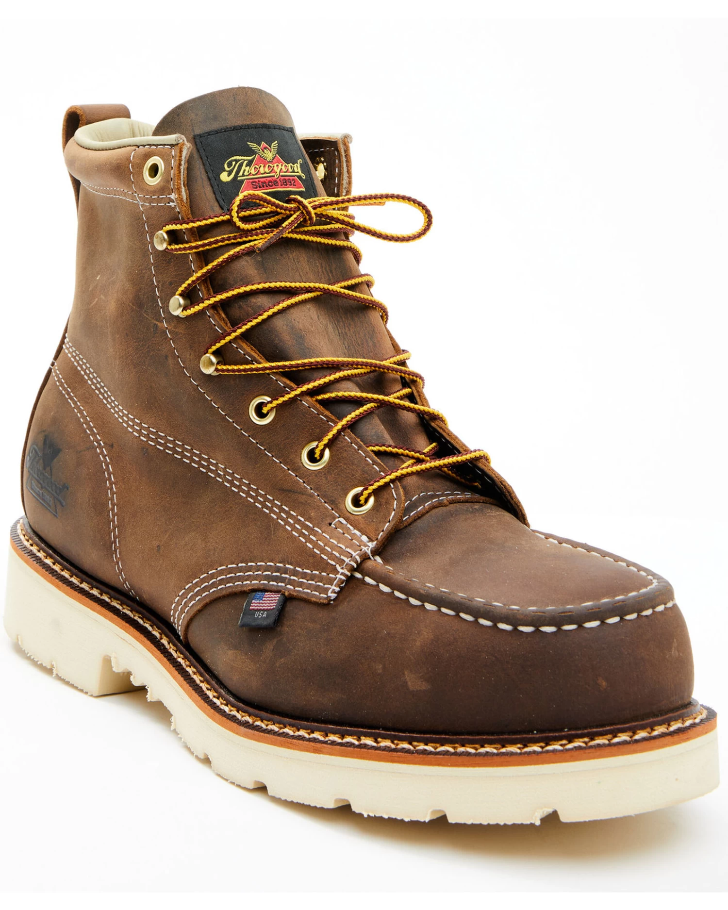 Thorogood Men's American Heritage Classics 6" Made In The USA Work Boots - Steel Toe 1 Thorogood Men's American Heritage Classics 6" Made In The USA Work Boots - Steel Toe