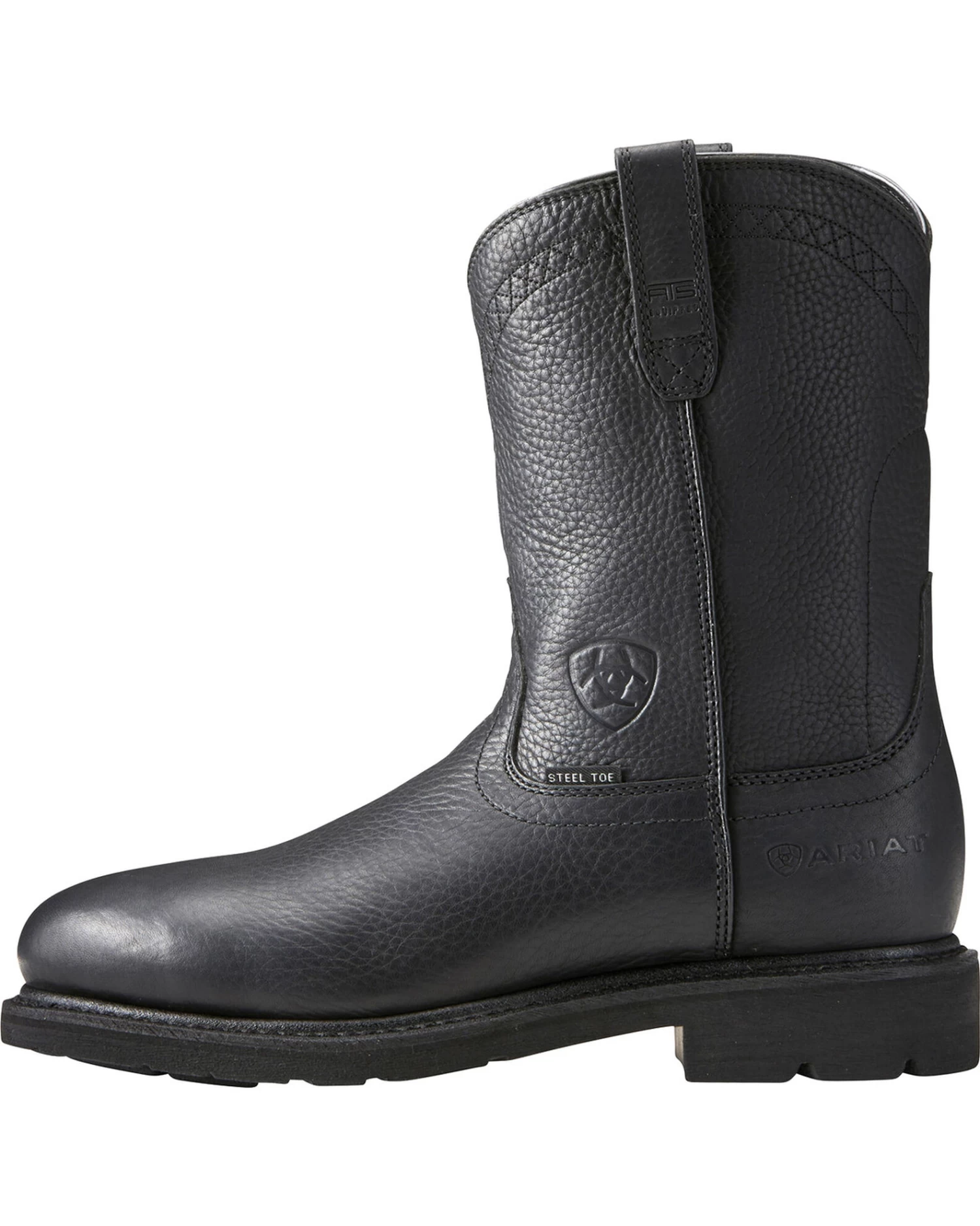 Ariat Sierra Men's Black Work Boots - Steel Toe 2 Ariat Sierra Men's Black Work Boots - Steel Toe - Image 2