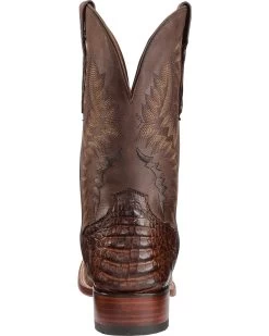 El Dorado Men's Handmade Caiman Belly Stockman Boots - Broad Square Toe -Ariat Store 2000221946 221 BK