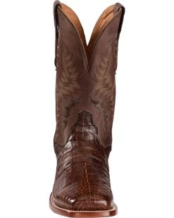 El Dorado Men's Handmade Caiman Belly Stockman Boots - Broad Square Toe -Ariat Store 2000221946 221 FT
