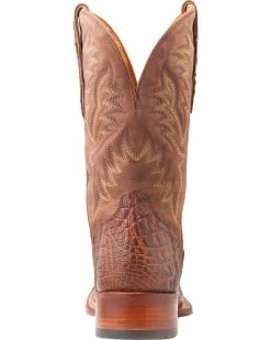 El Dorado Men's Handmade Caiman Back Brass Stockman Boots - Broad Square Toe -Ariat Store 2000221949 221 BK