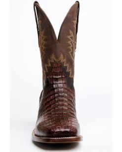 El Dorado Men's Handmade Caiman Back Brass Stockman Boots - Broad Square Toe -Ariat Store 2000221949 221 P4