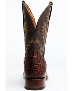 El Dorado Men's Handmade Caiman Back Brass Stockman Boots - Broad Square Toe -Ariat Store 2000221949 221 P5