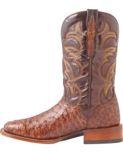 El Dorado Men's Handmade Full Quill Ostrich Stockman Boots - Broad Square Toe 9 El Dorado Men's Handmade Full Quill Ostrich Stockman Boots - Broad Square Toe -Ariat Store 2000221953 221 LT