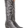El Dorado Men's Handmade Ostrich Leg Western Boots - Medium Toe