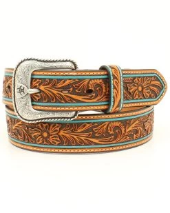 Ariat Men's Floral Shield Western Belt