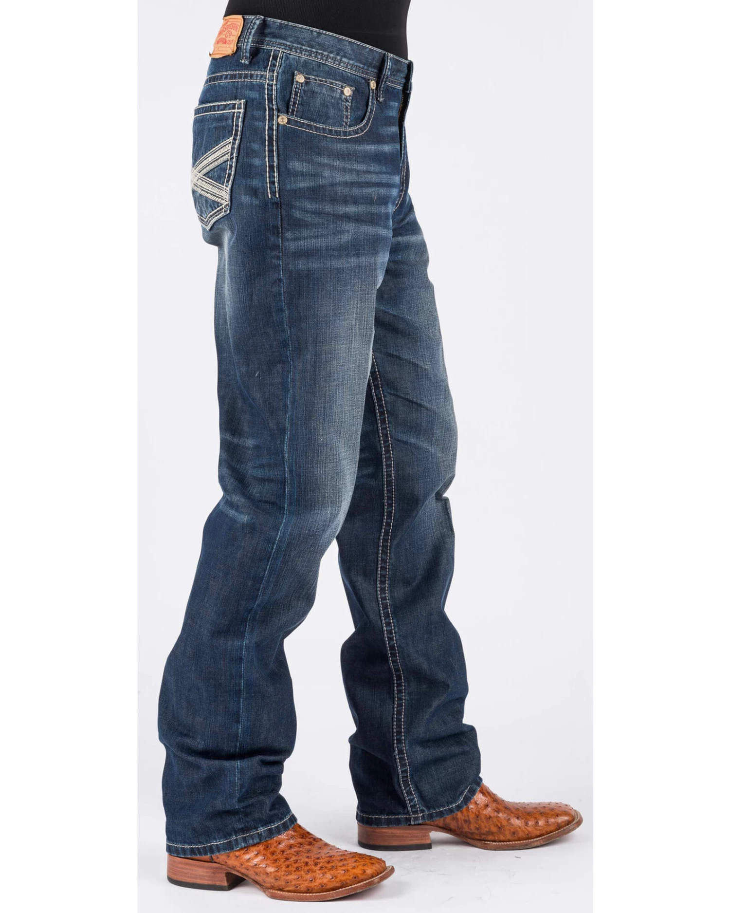 Stetson Men's 1520 Standard Fit Straight Jeans 2 Stetson Men's 1520 Standard Fit Straight Jeans - Image 2