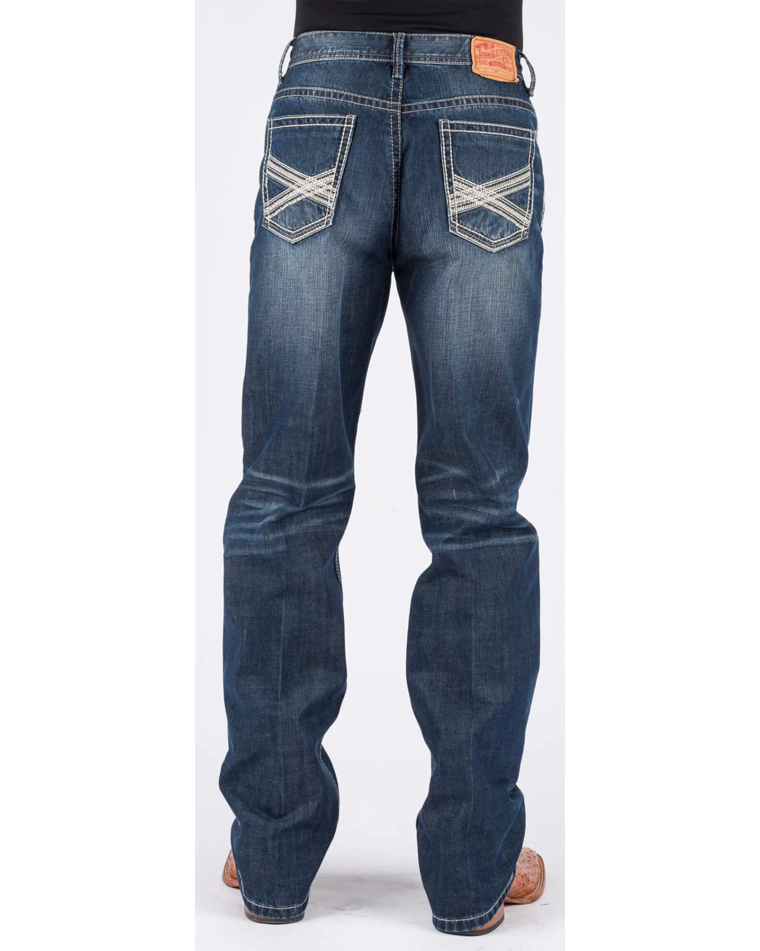 Stetson Men's 1520 Standard Fit Straight Jeans 1 Stetson Men's 1520 Standard Fit Straight Jeans