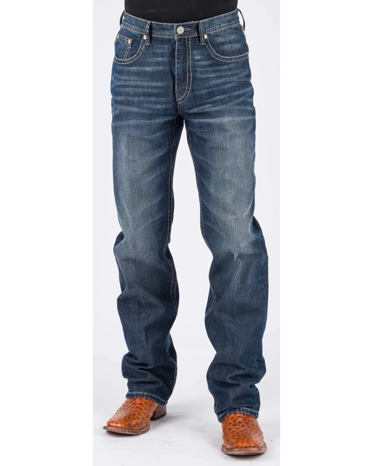 Stetson Men's 1520 Standard Fit Straight Jeans 3 Stetson Men's 1520 Standard Fit Straight Jeans - Image 3