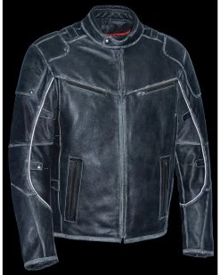 Milwaukee Leather Men's Vintage Distressed Triple Vented Jacket 7 Milwaukee Leather Men's Vintage Distressed Triple Vented Jacket -Ariat Store 2000235986 020 D2