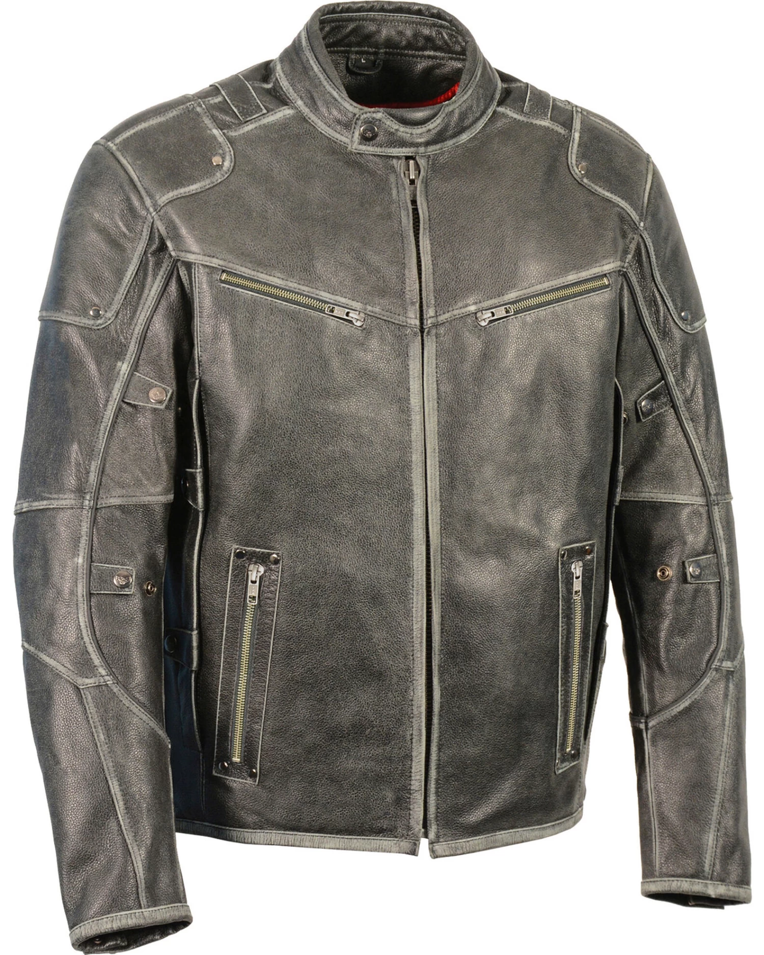 Milwaukee Leather Men's Vintage Distressed Triple Vented Jacket 1 Milwaukee Leather Men's Vintage Distressed Triple Vented Jacket