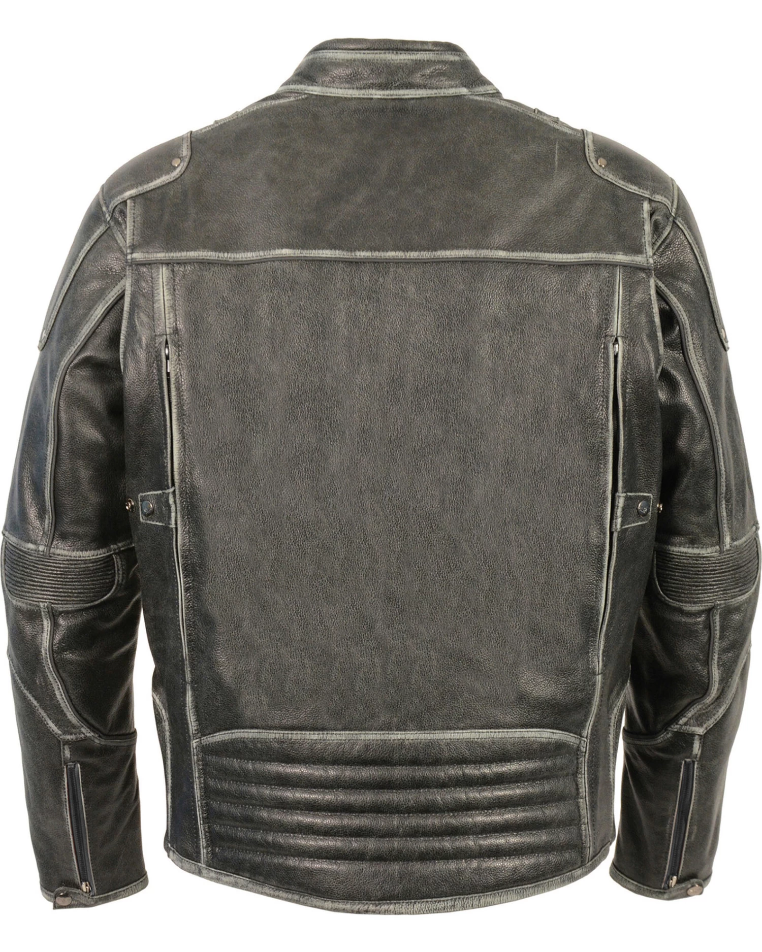 Milwaukee Leather Men's Vintage Distressed Triple Vented Jacket 3 Milwaukee Leather Men's Vintage Distressed Triple Vented Jacket - Image 3
