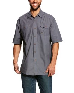 Ariat Men's Steel Rebar Made Tough VentTEK Short Sleeve Work Shirt 