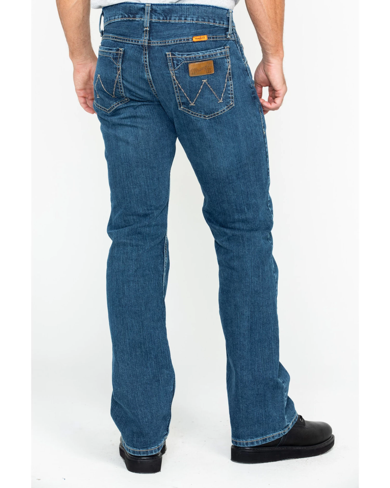 Wrangler Retro Men's FR Advanced Comfort Slim Bootcut Work Jeans 1 Wrangler Retro Men's FR Advanced Comfort Slim Bootcut Work Jeans