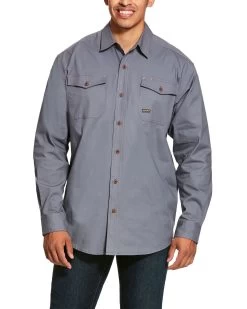 Ariat Men's Steel Rebar Made Tough Durastretch Long Sleeve Work Shirt - Big & Tall 