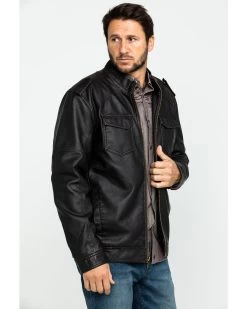 Cody James Men's Backwoods Distressed Faux Leather Moto Jacket  -Ariat Store 2000282518 200 P3