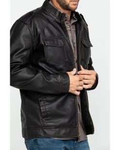 Cody James Men's Backwoods Distressed Faux Leather Moto Jacket  -Ariat Store 2000282518 200 P4