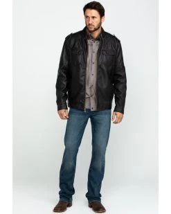 Cody James Men's Backwoods Distressed Faux Leather Moto Jacket  -Ariat Store 2000282518 200 P6