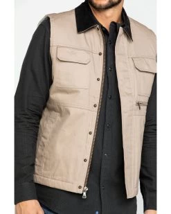 Cody James Men's Tan Ranchero Timberwolf Canvas Vest  -Ariat Store 2000282528 280 P5