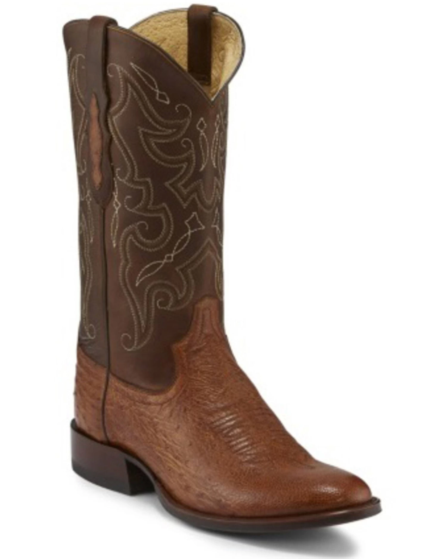 Tony Lama Men's Patron Saddle Exotic Smooth Western Boots - Round Toe 1 Tony Lama Men's Patron Saddle Exotic Smooth Western Boots - Round Toe
