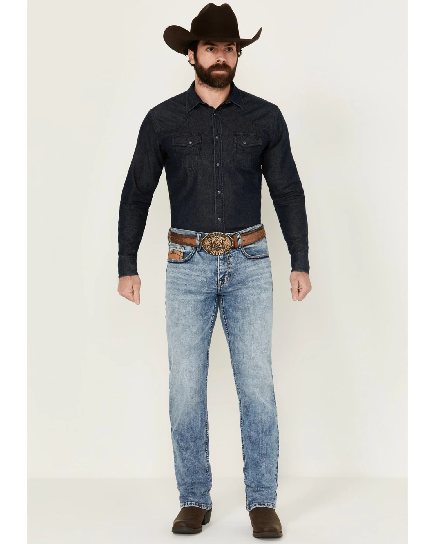 Cody James Core Men's Clover Leaf Light Wash Stretch Slim Straight Jeans 1 Cody James Core Men's Clover Leaf Light Wash Stretch Slim Straight Jeans