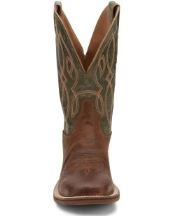 Tony Lama Men's Landgrab Brown Western Boots - Broad Square Toe -Ariat Store 2000293428 200 P5