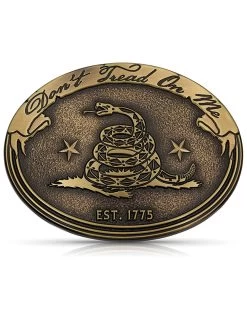 Montana Silversmiths Men's Don'e Tread On Me Gadsden Buckle