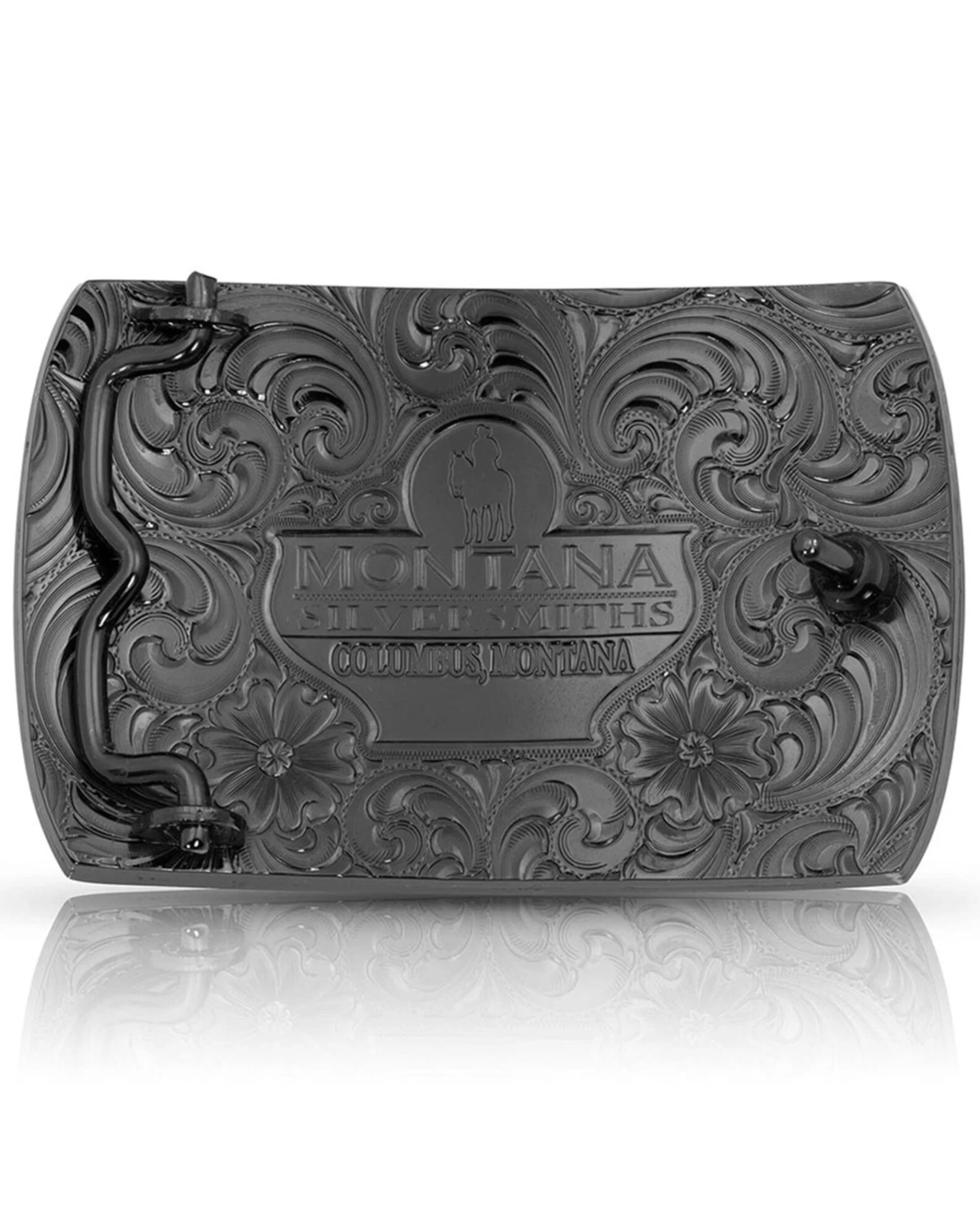 Montana Silversmiths Men's River Rock Cascade Longhorn Buckle 2 Montana Silversmiths Men's River Rock Cascade Longhorn Buckle - Image 2