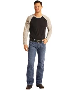 Rock & Roll Denim Men's FR Pistol Light Classic Straight Work Jeans 9 Rock & Roll Denim Men's FR Pistol Light Classic Straight Work Jeans -Ariat Store 2000323862 400 P5