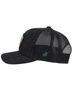 HOOey Men's Black Punchy Patch Logo Mesh Trucker Cap  -Ariat Store 2000330219 001 P3