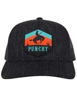 HOOey Men's Black Punchy Patch Logo Mesh Trucker Cap  -Ariat Store 2000330219 001 P5