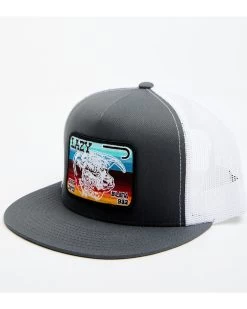 Lazy J Ranch Men's Gray & White Serape Cow Patch Mesh-Back Ball Cap 