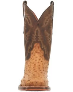 Dan Post Men's Kershaw Exotic Ostrich Skin Western Boots - Broad Square Toe -Ariat Store 2000337937 280 P4