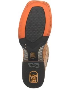Dan Post Men's Kershaw Exotic Ostrich Skin Western Boots - Broad Square Toe -Ariat Store 2000337937 280 P6